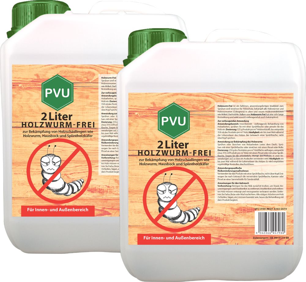 PVU Holzwurmspray zur Bekämpfung von Holwürmern und Holz Schädlingen