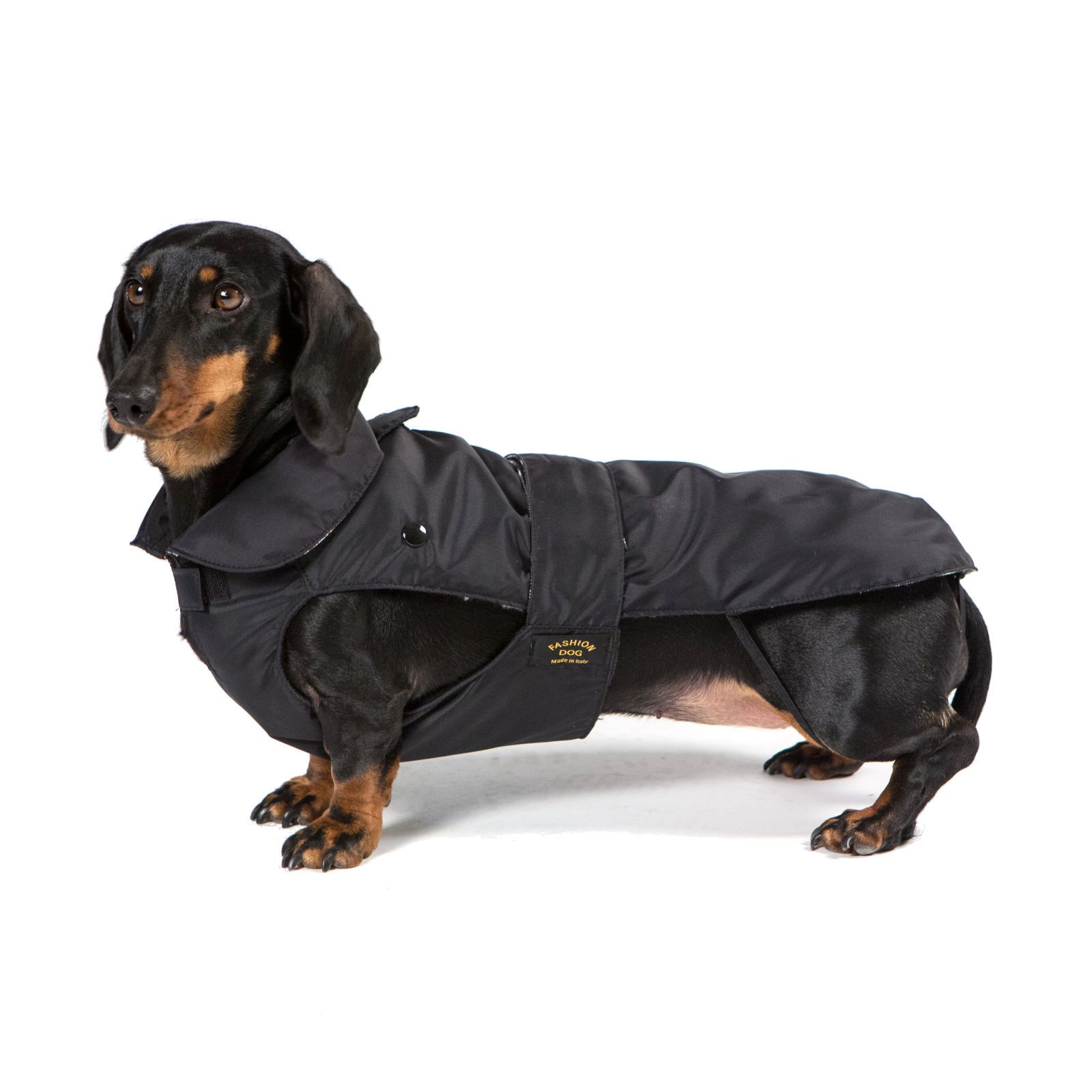 Fashion Dog Hundemantel speziell für Dackel - Schwarz - 47 cm