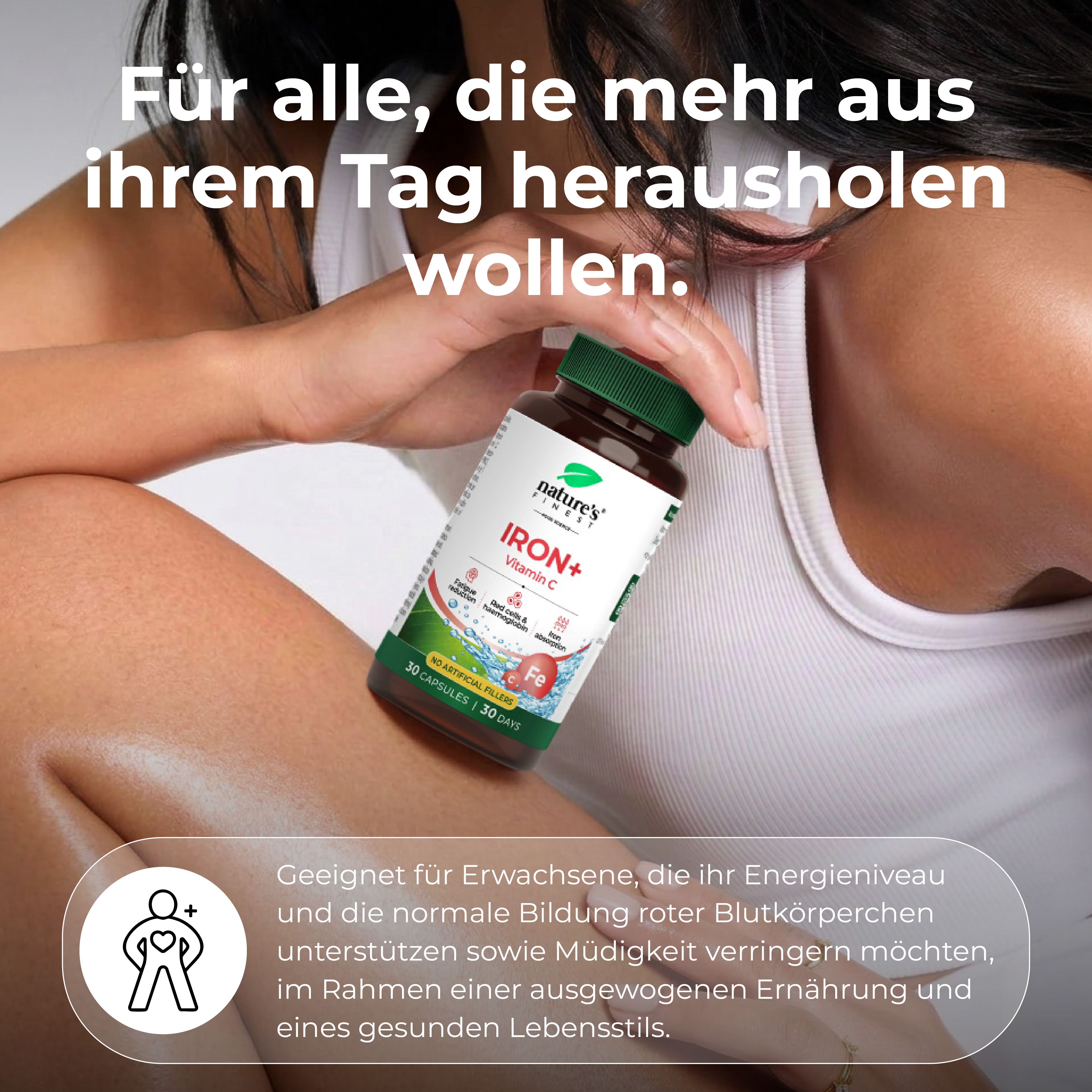 Nature's Finest Eisen + Vitamin C, 30 Kapseln