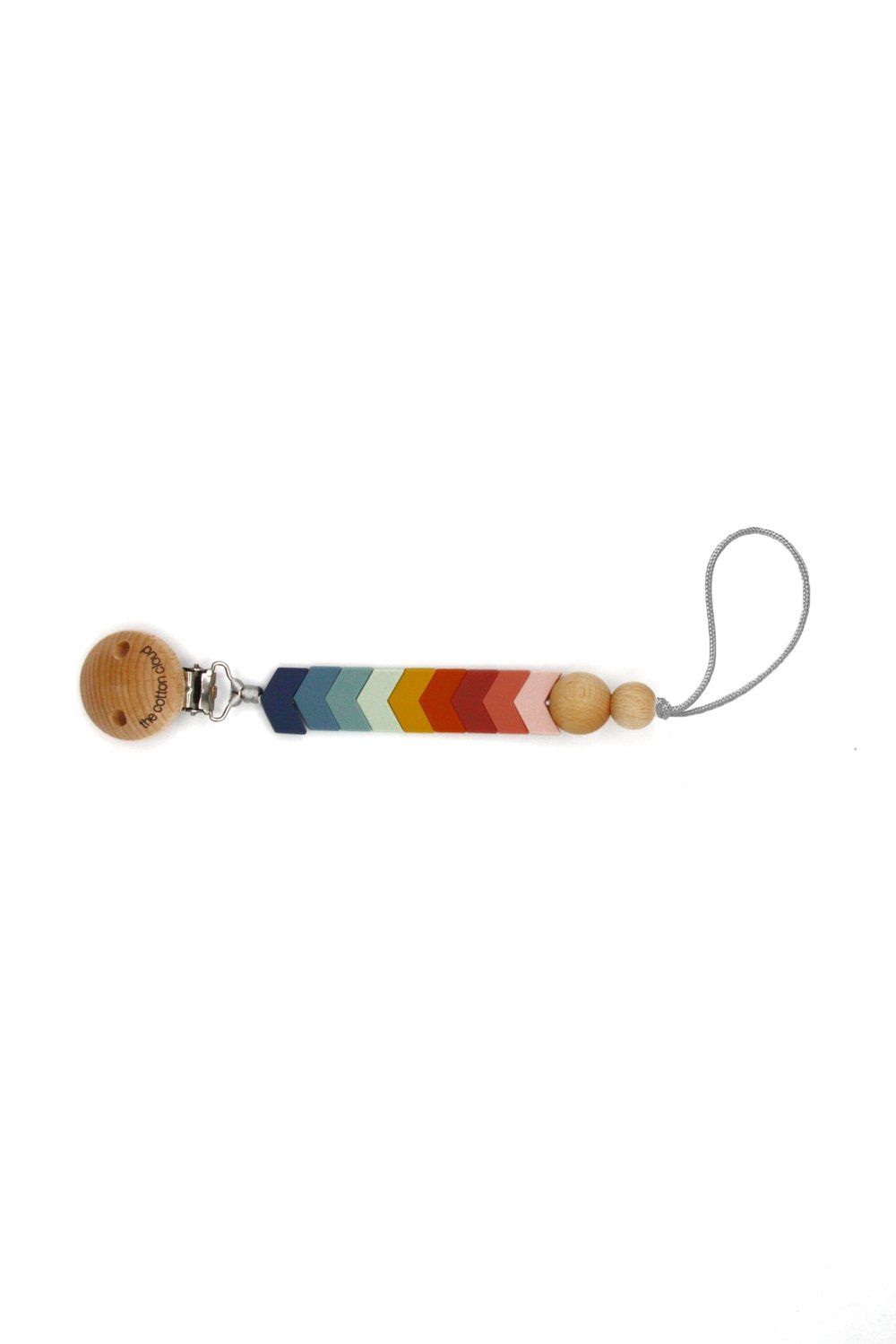 the cotton cloud Schnullerkette Chevron Rainbow