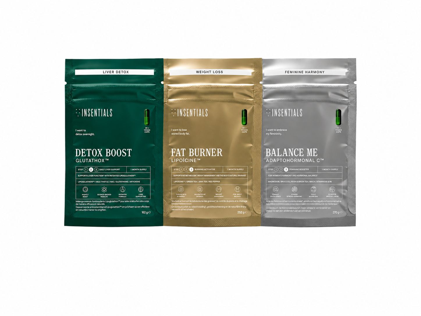 Insentials - (Peri)Menopause Pack - Unterstützung für hormonelles Gleichgewicht, Fettstoffwechsel