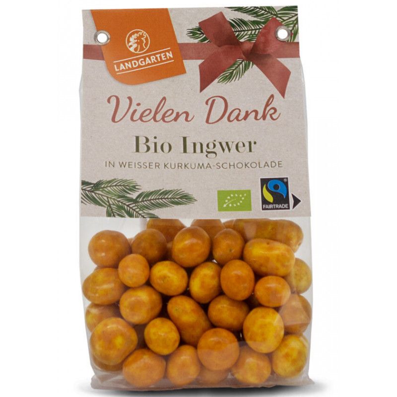 Landgarten - Ingwer in weißer Kurkuma Schokolade