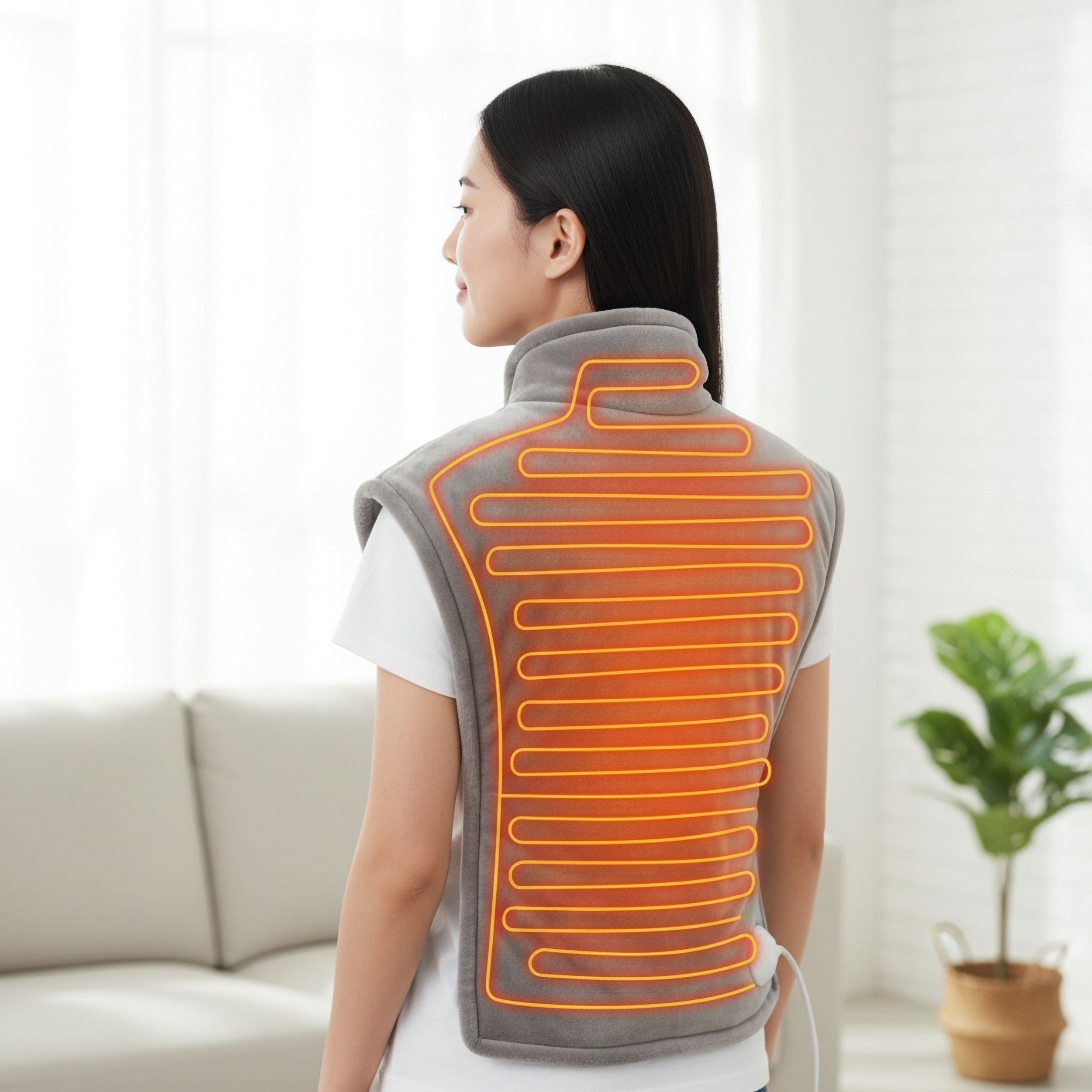 Homeoffice-Set mit Wärme & Massage – Beheizter Schal + Massagesitz