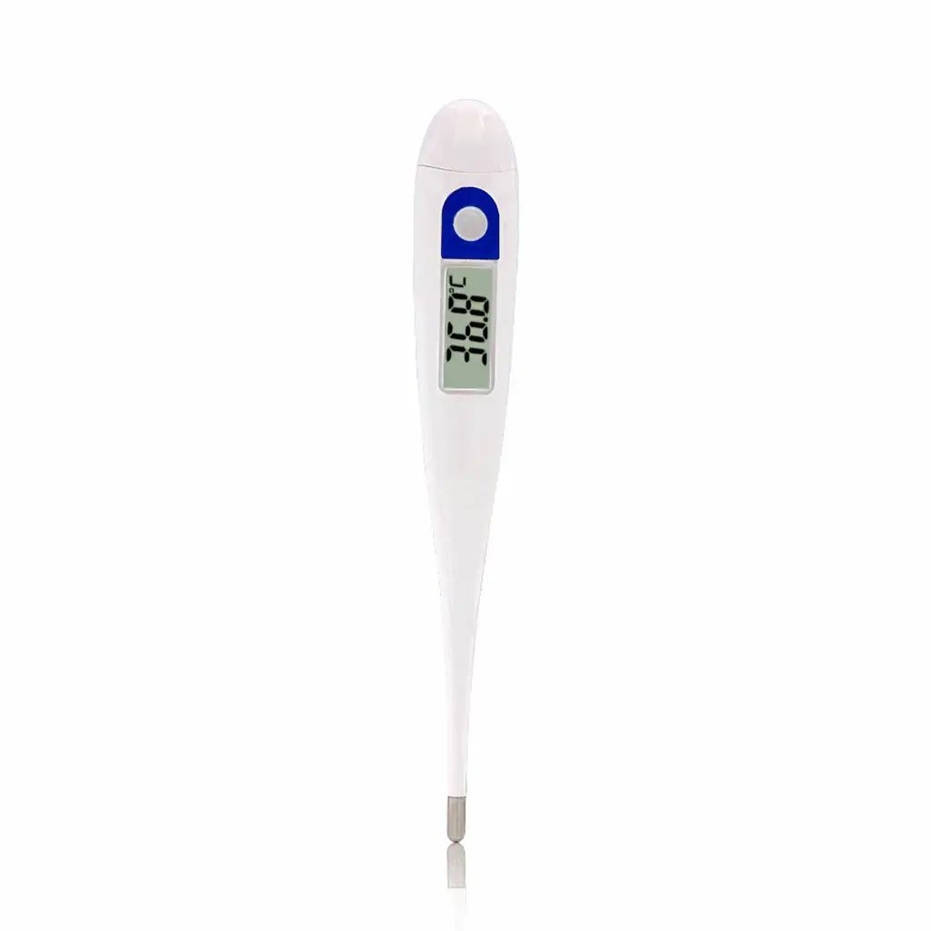 Digitales Fieberthermometer mit LCD-Anzeige, zeigt 36.8°C an.