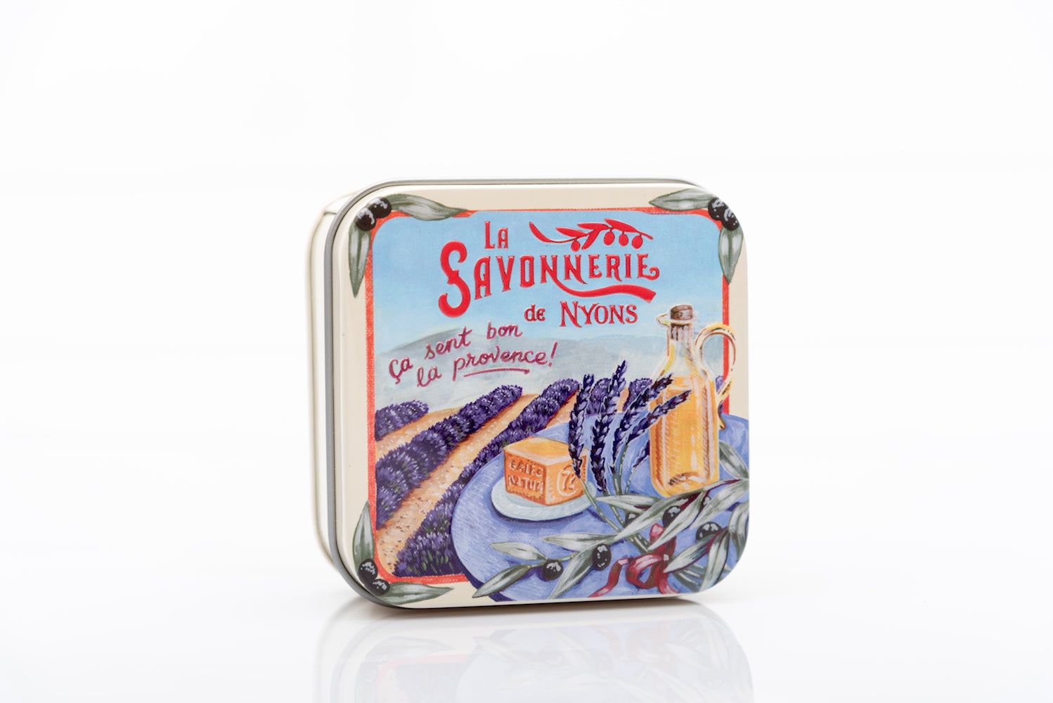 La Savonnerie de Nyons - Metallbox mit Seife "Champ de Lavande"
