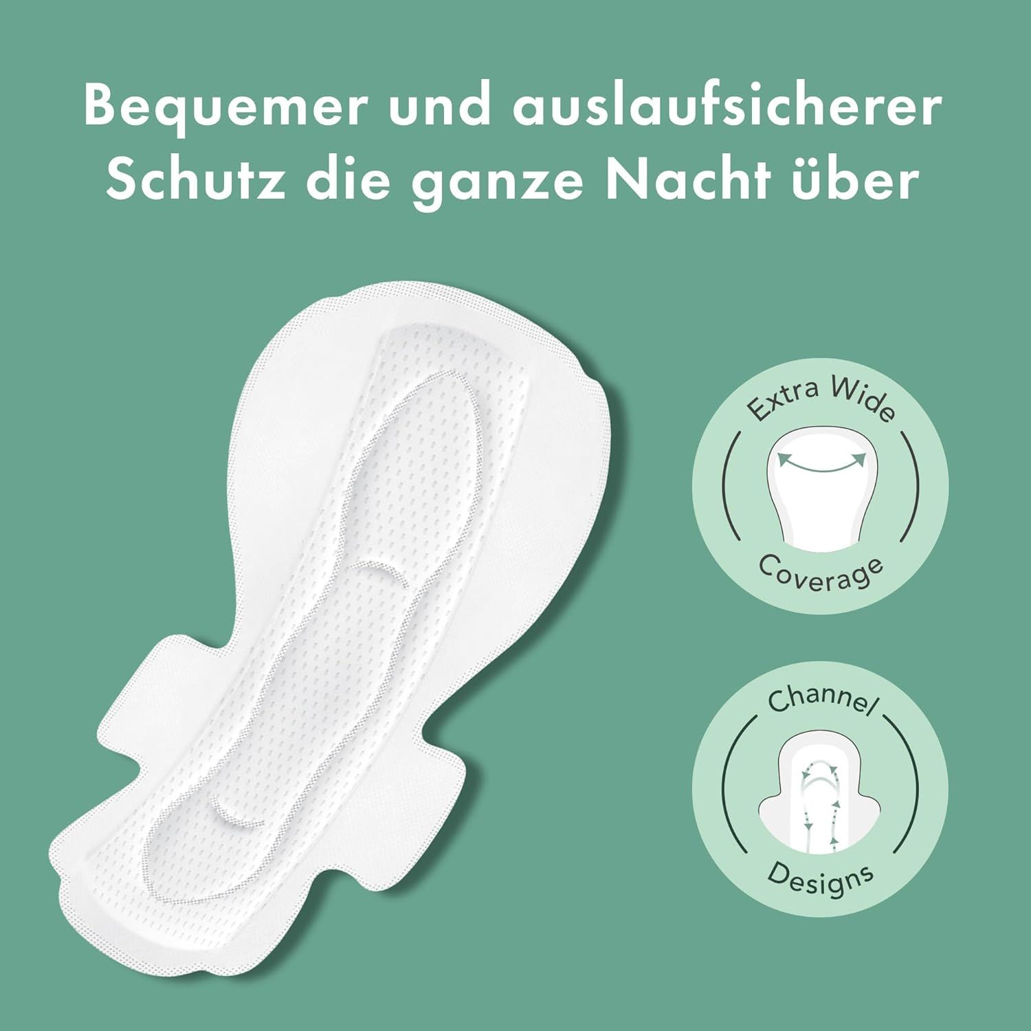 Rael Bio-Baumwollüberzug Binden Damen mit Flügeln Über Nacht