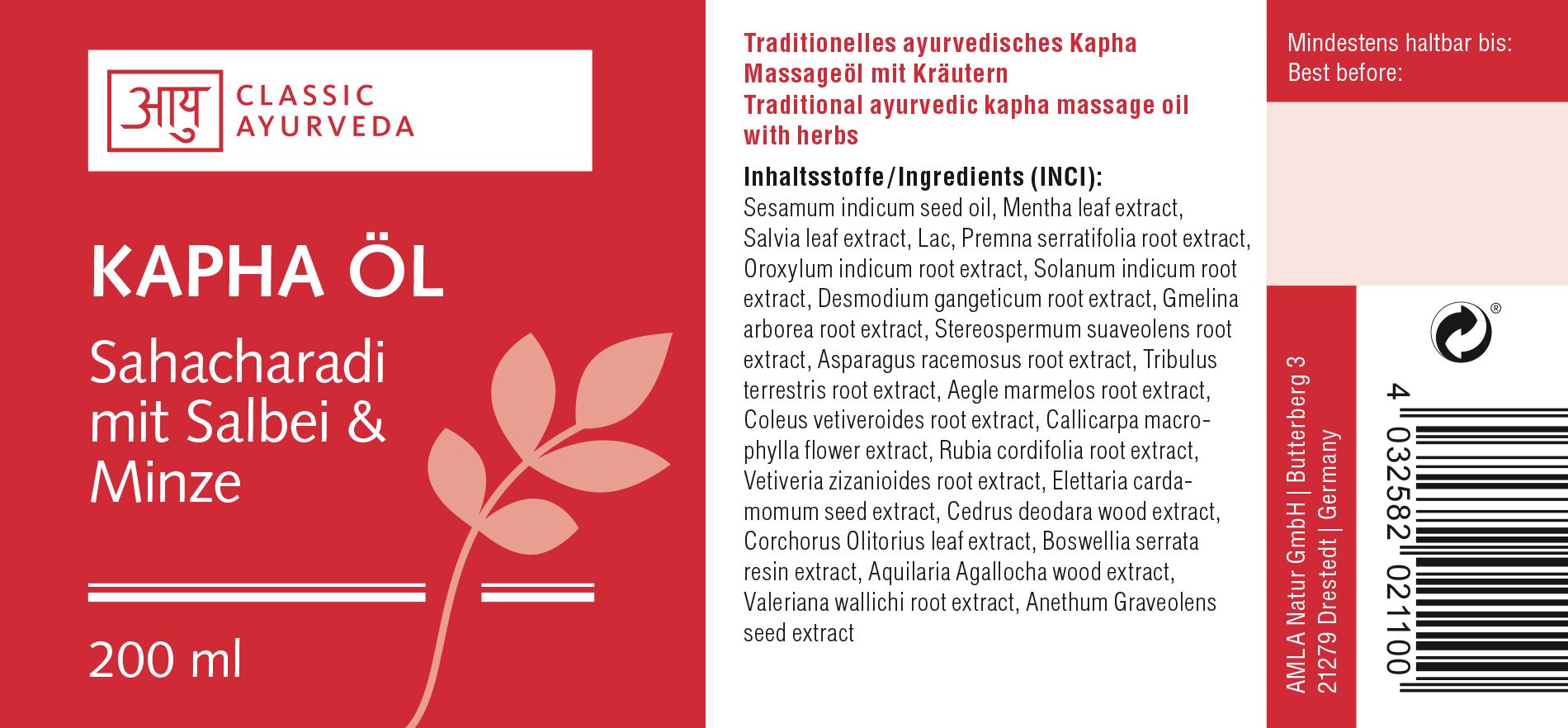 Classic Ayurveda - Kapha Öl