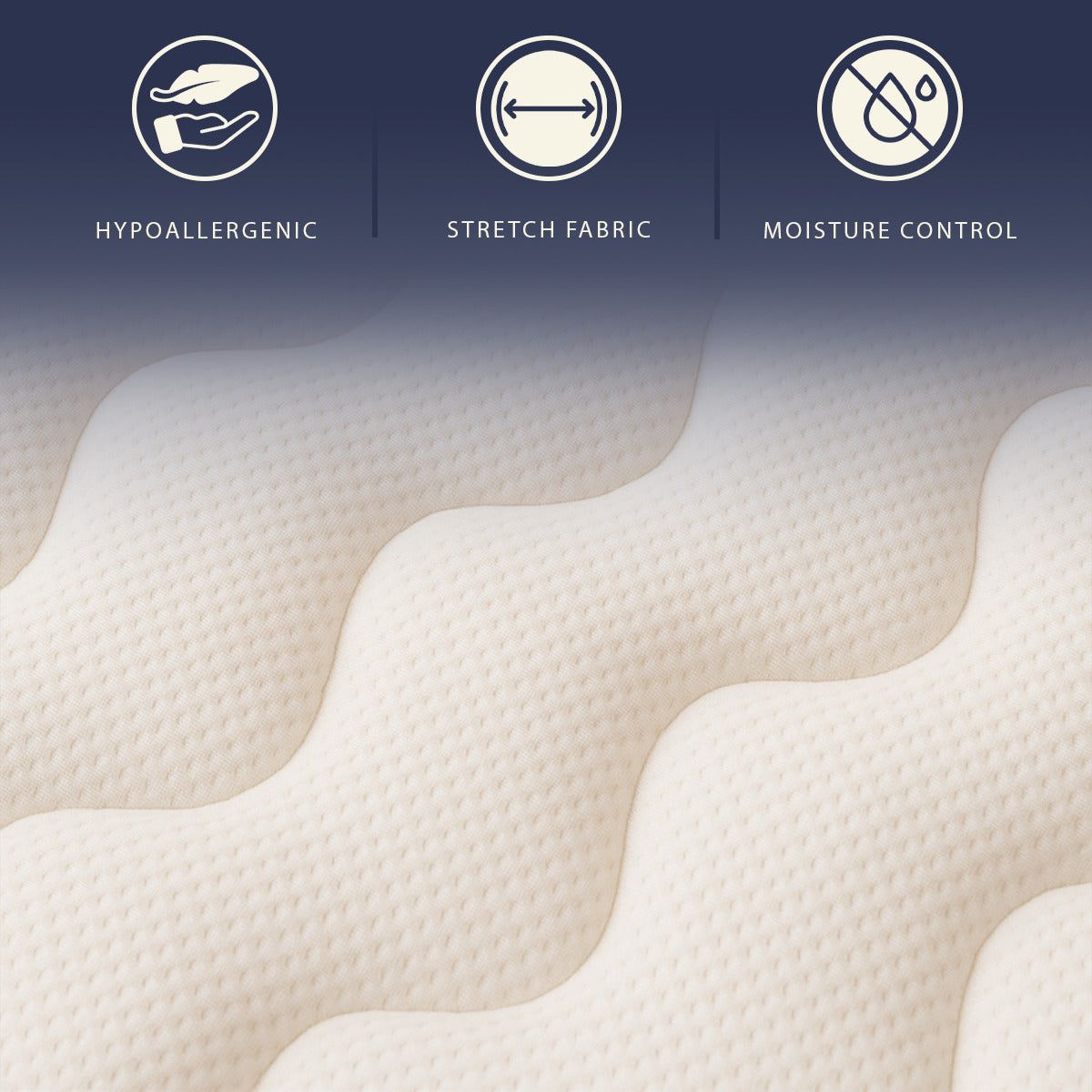 The White Stone Matratze 90x200 aus Hypoallergener Schaum und Memory Foam, Höhe 22 cm