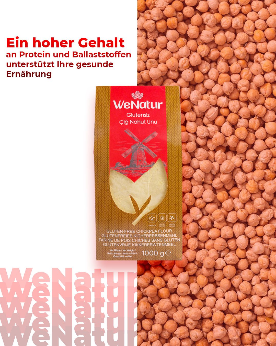 WeNatur Glutenfreies Kichererbsenmehl