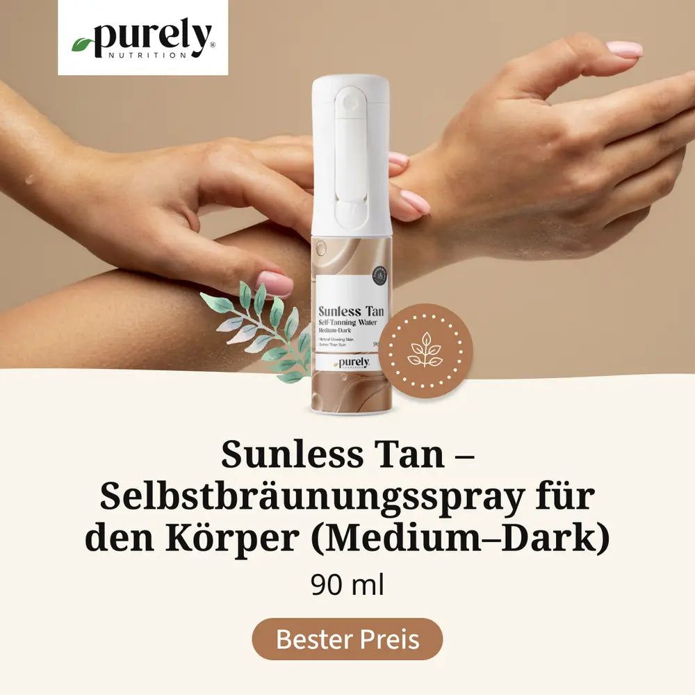 Purely Cosmetics Sunless Tan – Selbstbräunungsspray für den Körper (Medium–Dark)