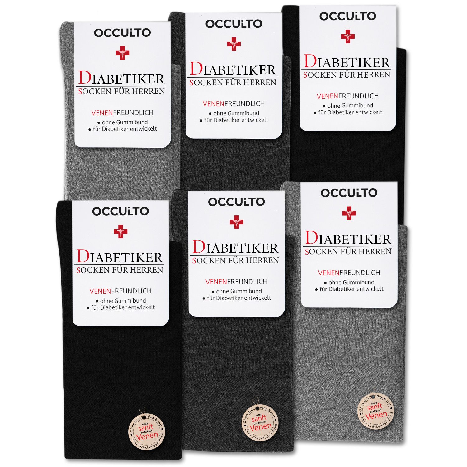 Occulto Diabetikersocken Herren