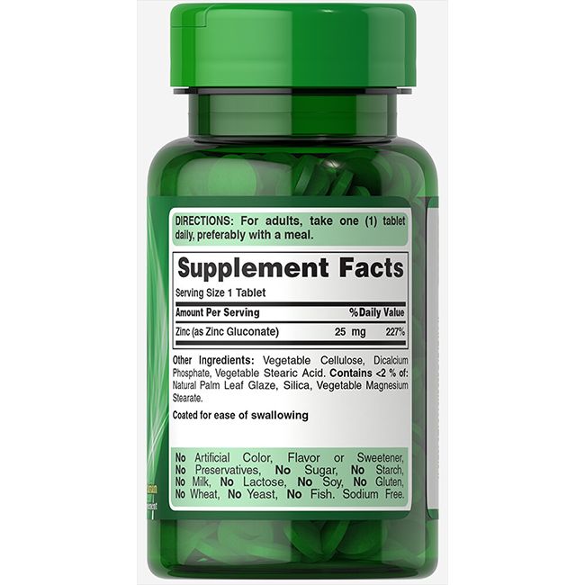 Puritan's Pride Zinkgluconat 25 mg