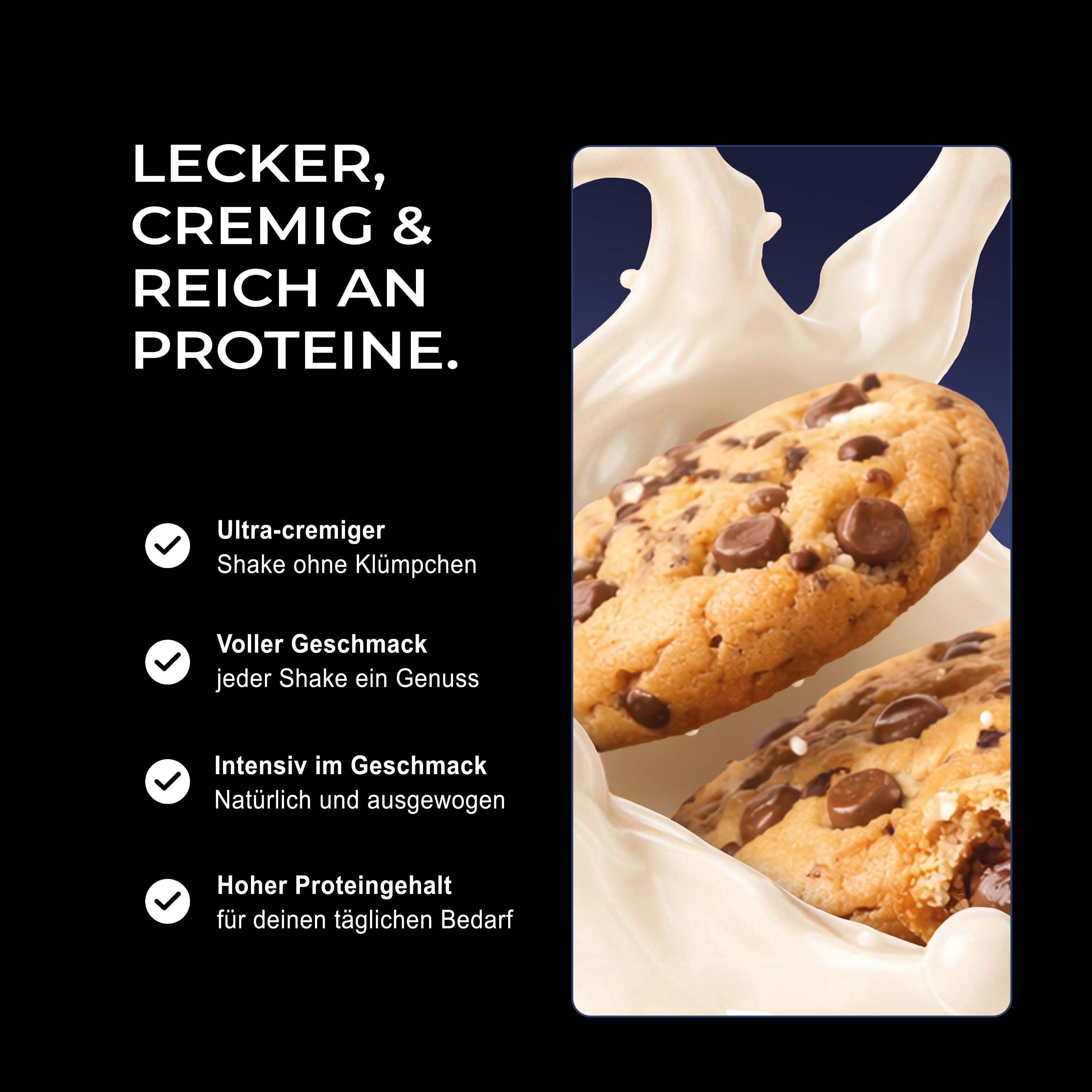 Neosupps Vision Whey Protein Pulver Cookie Dough, 750g, Whey Protein für Proteinshakes