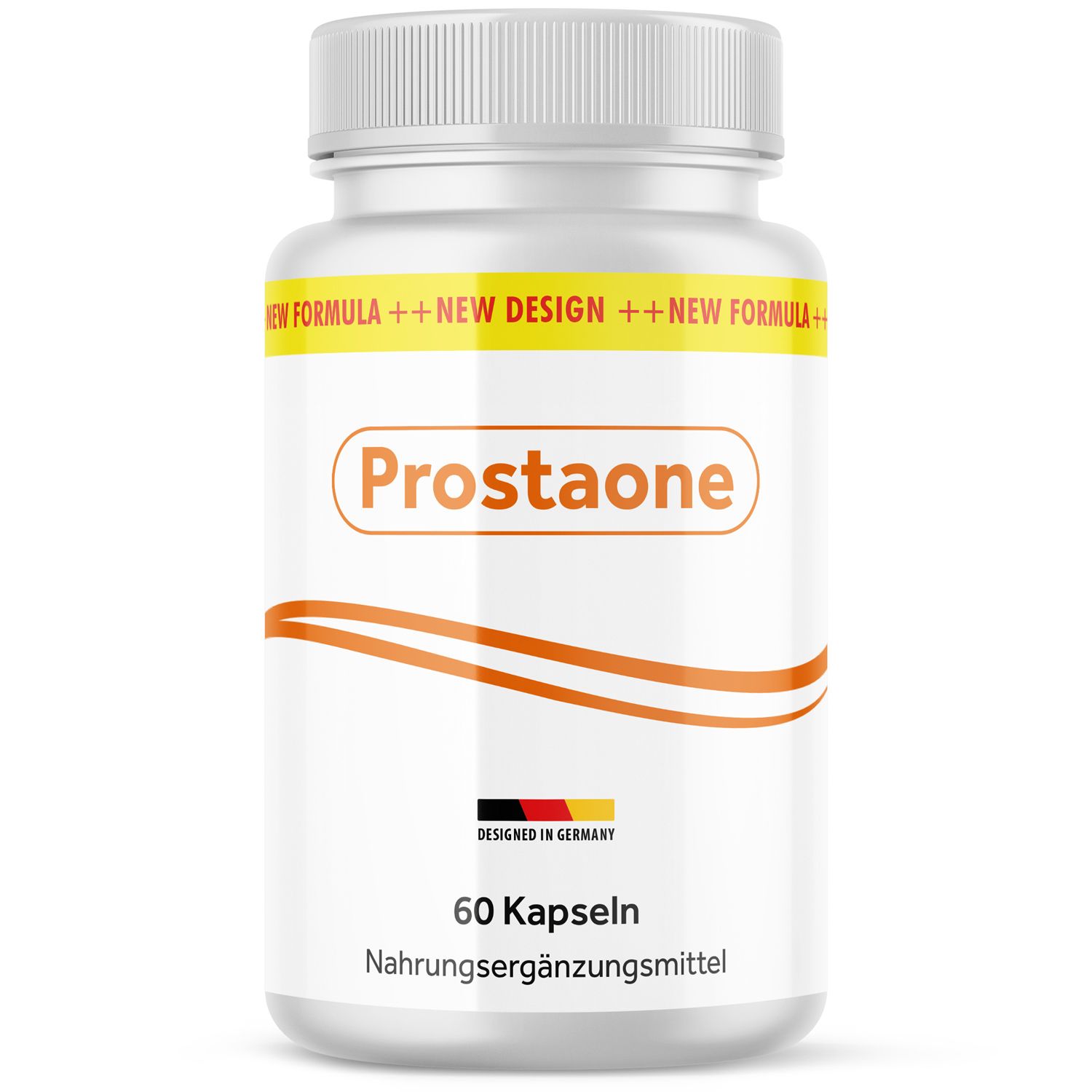 Flasche Prostaoone Kapseln, Nahrungsergänzungsmittel, Designed in Germany.