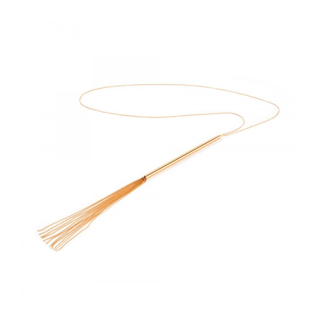 Magnifique whip metallic chain whip necklace