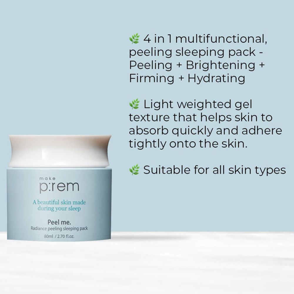 MAKE P:REM Peel me. Radiance sleeping pack Peeling