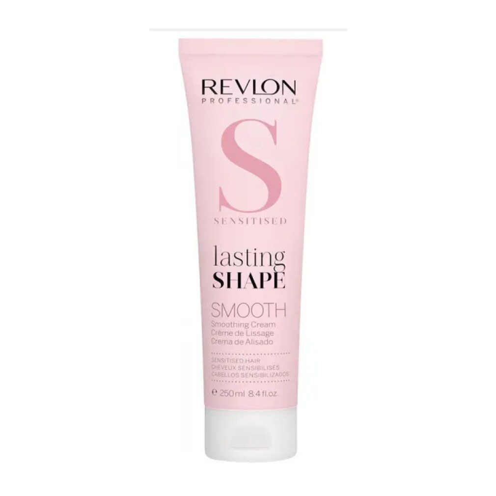 Rosa Tube. Aufschrift: Revlon Professional, Sensitised, Lasting Shape, Smooth. 250ml.