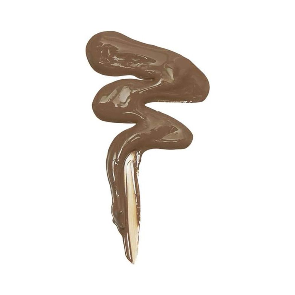 Brauner Concealer-Farbton, wellenförmig aufgetragen. Aufhellung am unteren Ende.