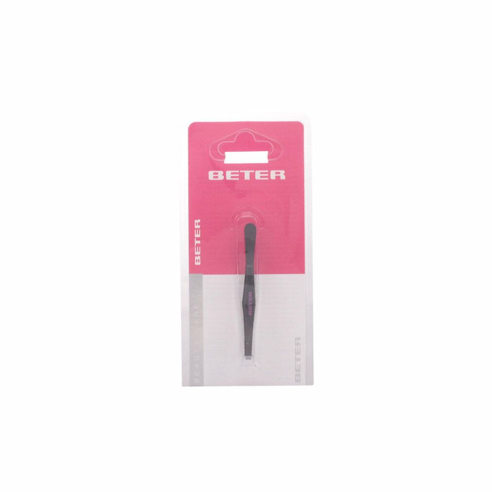 Schwarze Pinzette mit gerader Spitze 7,5 cm