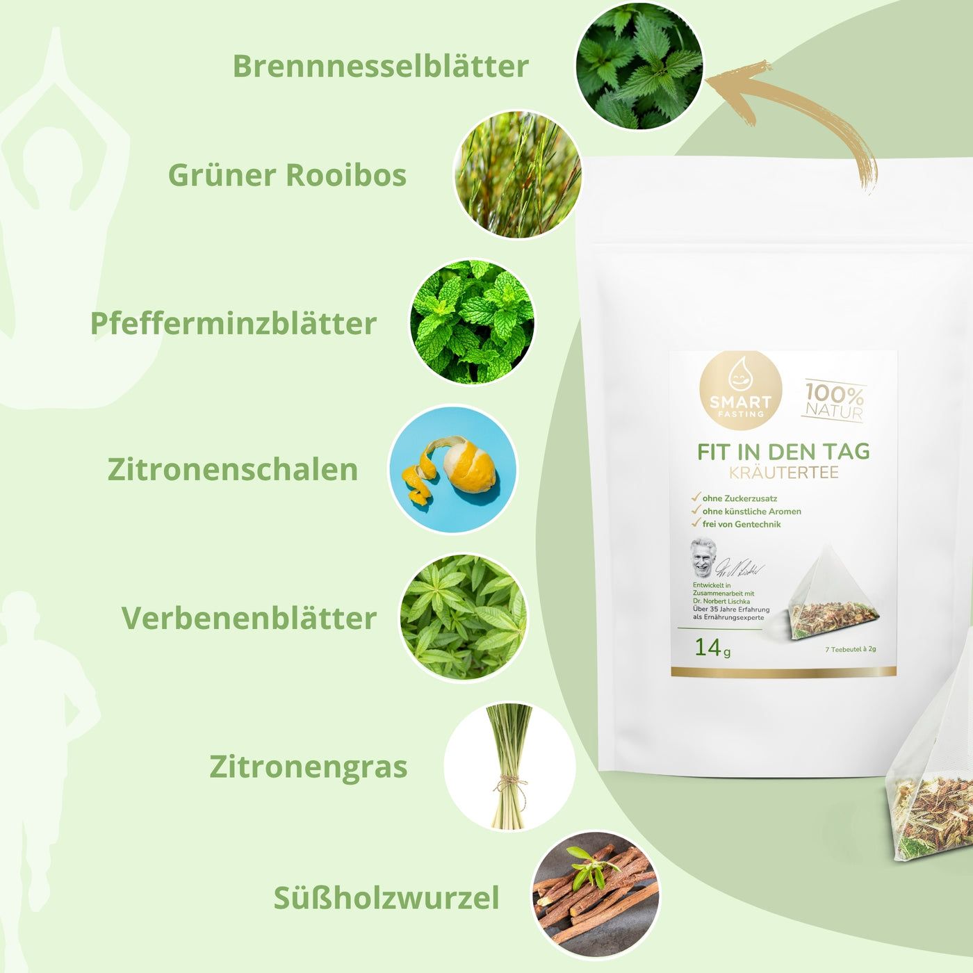 Smart Fasting® Kräutertee - Fit in den Tag - 100% Natur, vegan, hochwertig