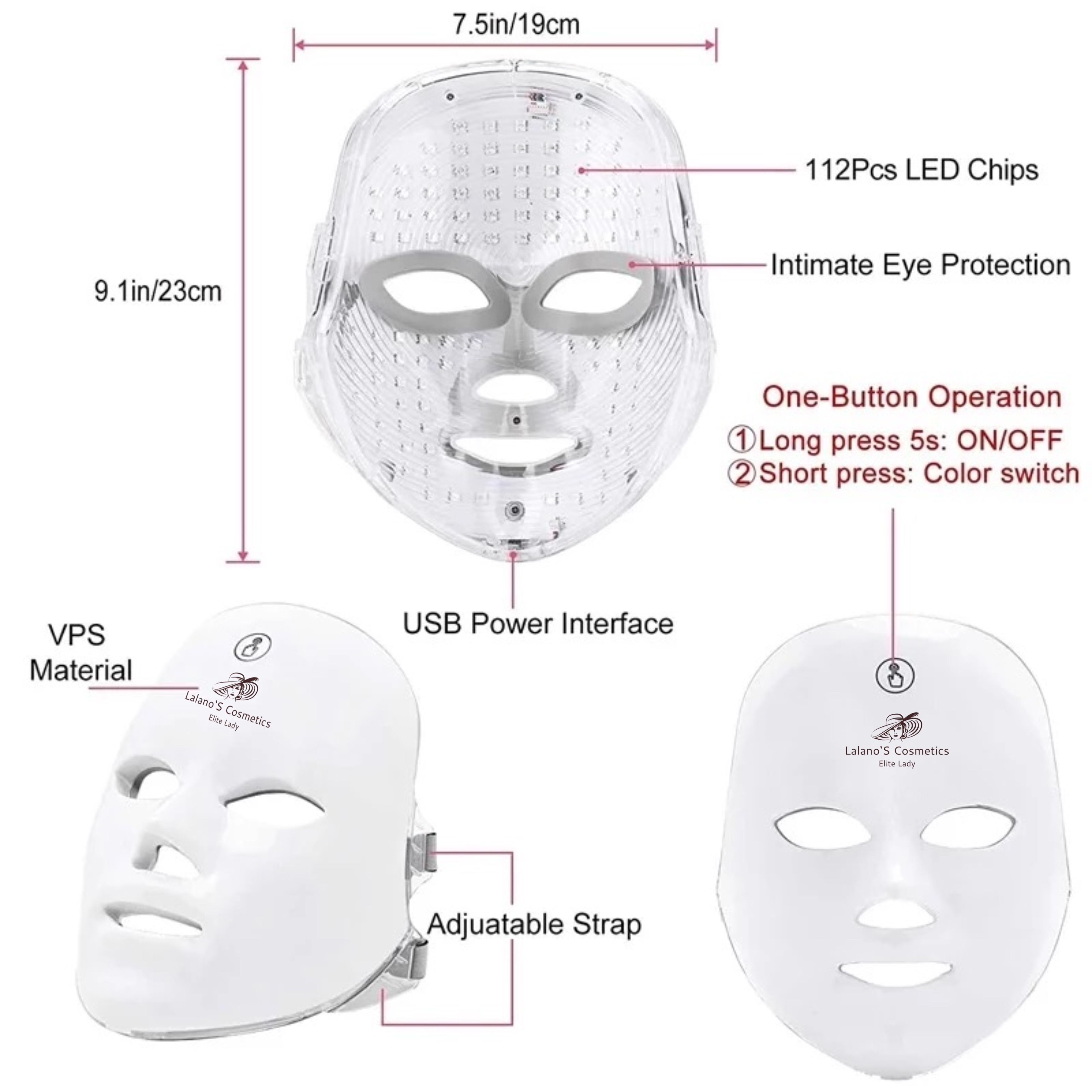 Lalano`S Cosmetics LED Gesichtsmaske