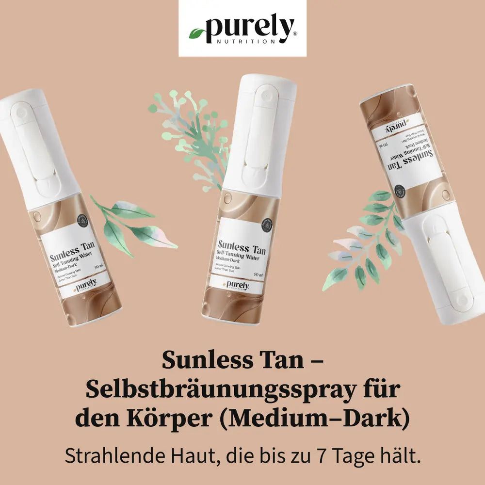 Purely Cosmetics Sunless Tan – Selbstbräunungsspray für den Körper (Medium–Dark)