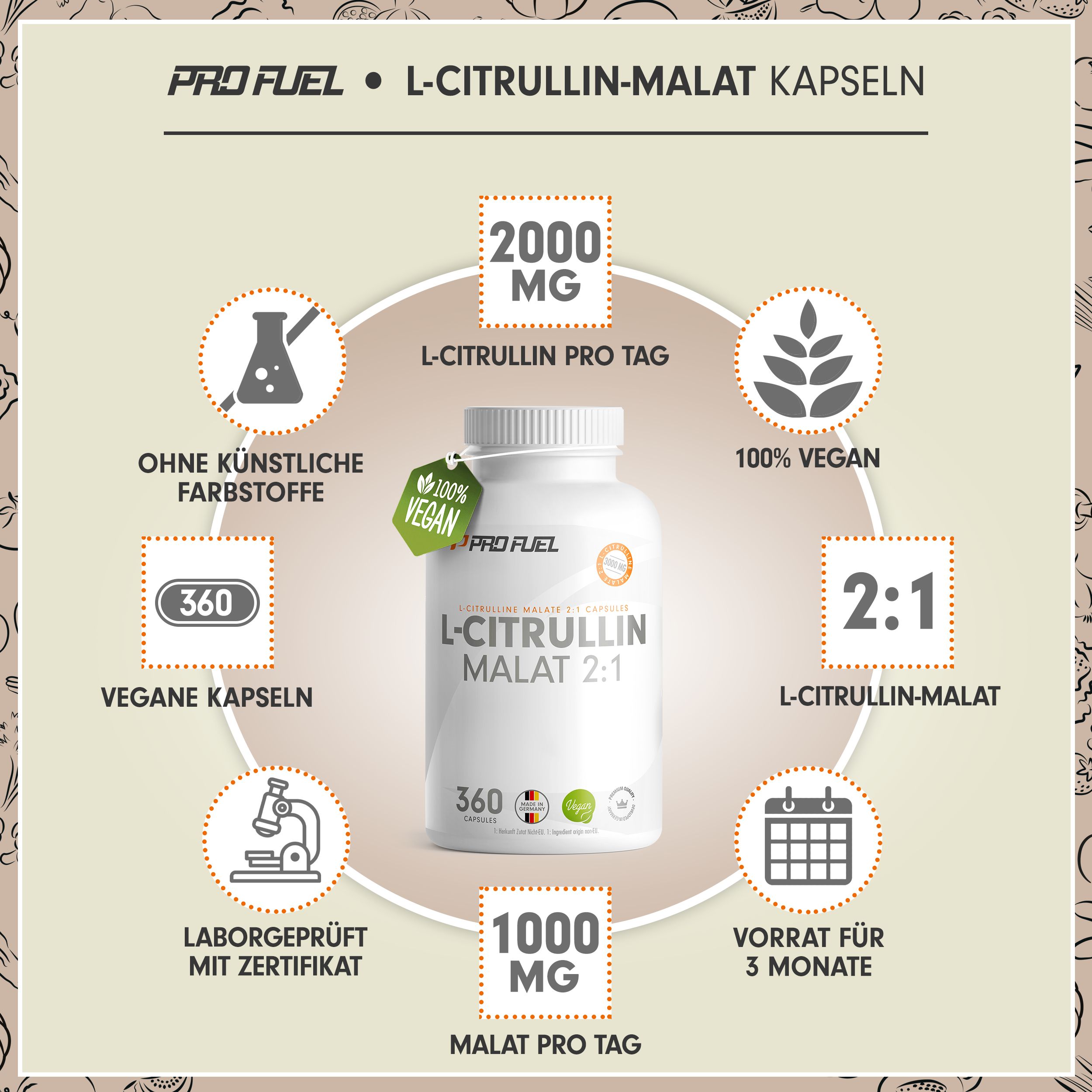 ProFuel - L-Citrullin Malat 360 Kapseln