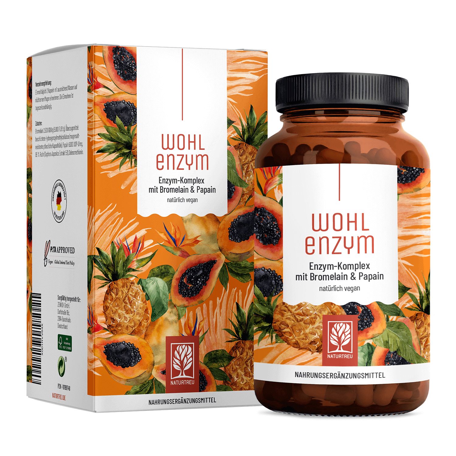 EnzymKomplex mit Bromelain & Papain Wohlenzym NATURTREU® 72,39 g