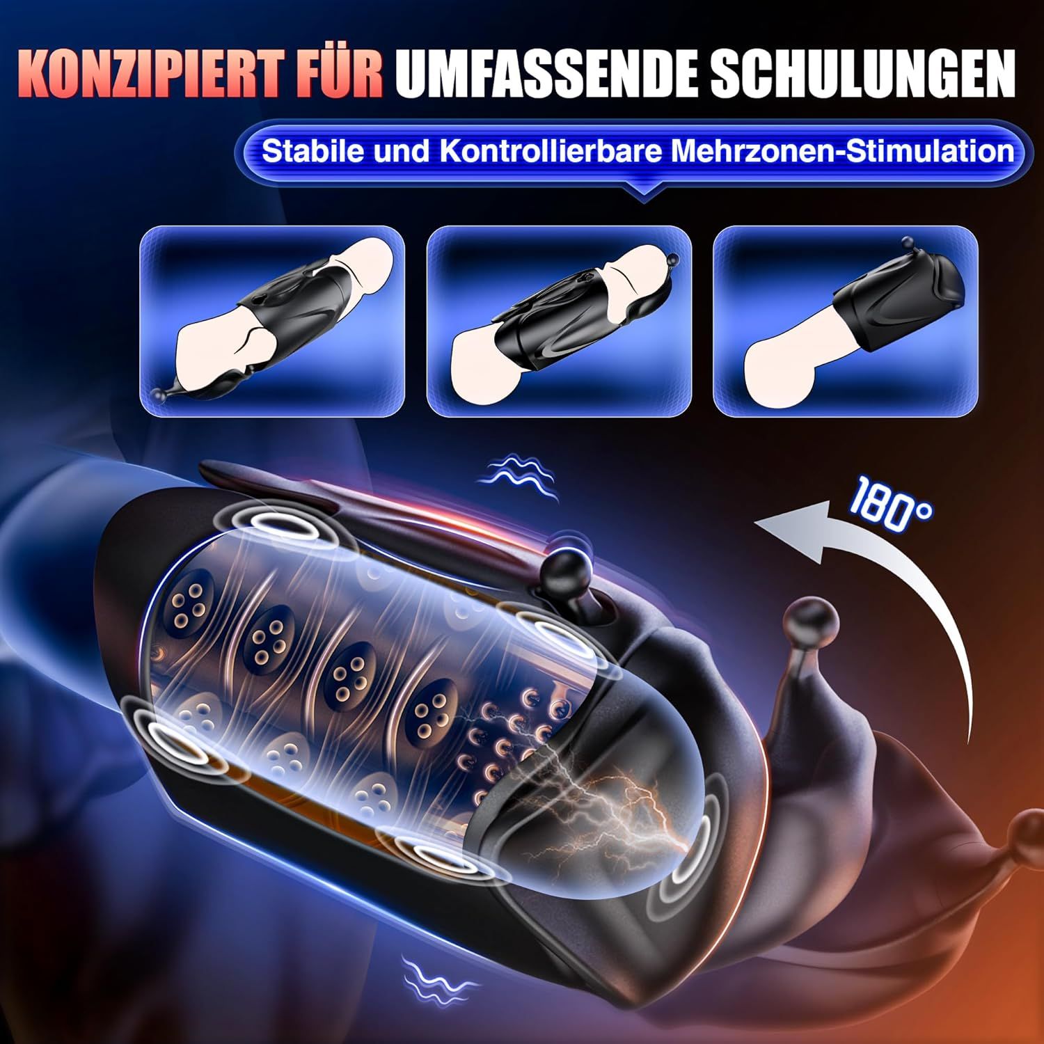Tagnaff Masturbieren für Männer Handfrei Penis und Hoden Vibrator