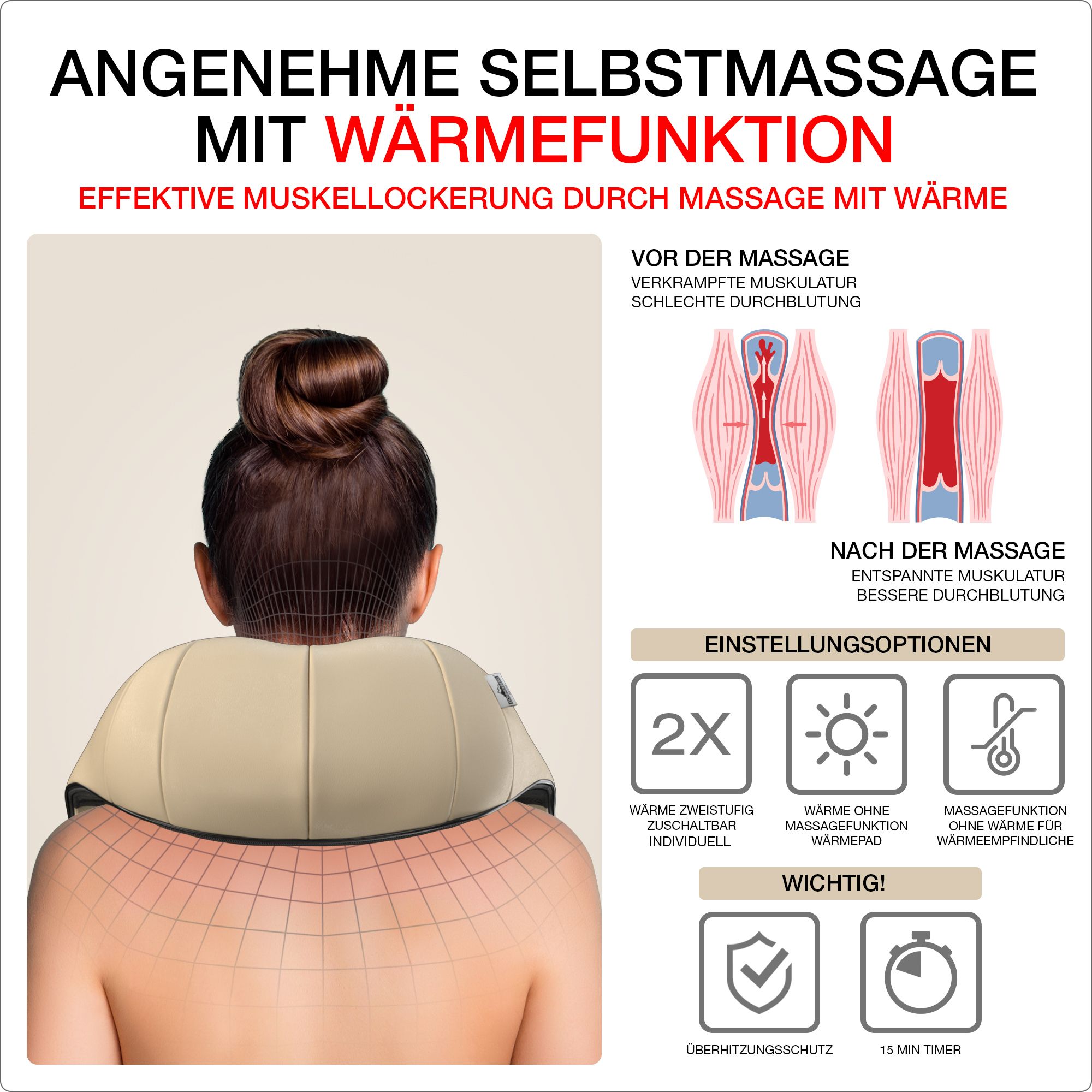 Donnerberg Premium Nacken Massagegerät