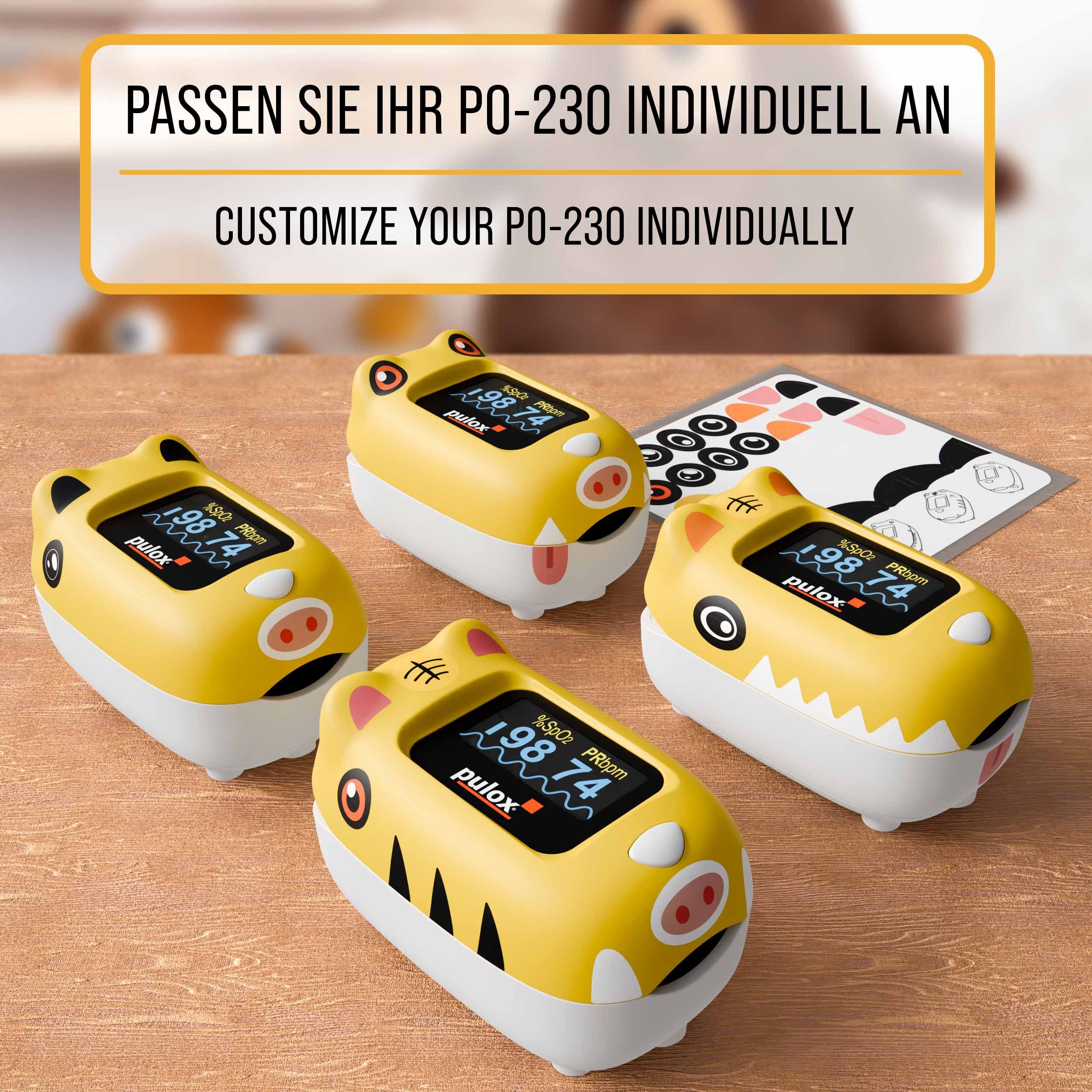 pulox - PO-230 - Finger-Pulsoximeter für Kinder - Gelb