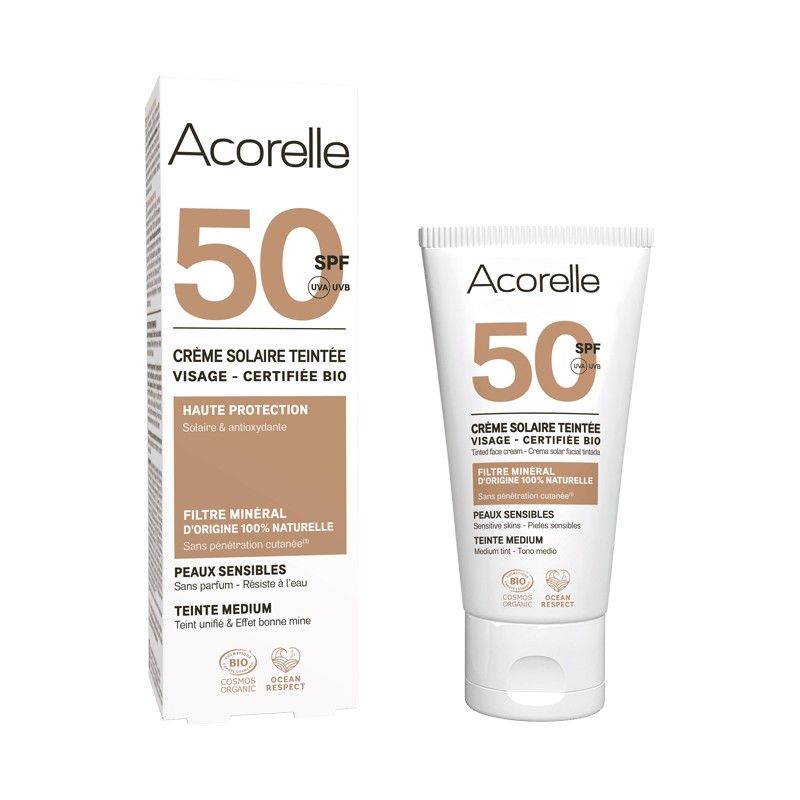 Acorelle Getönte Sonnencreme Gesicht LSF 50 Medium