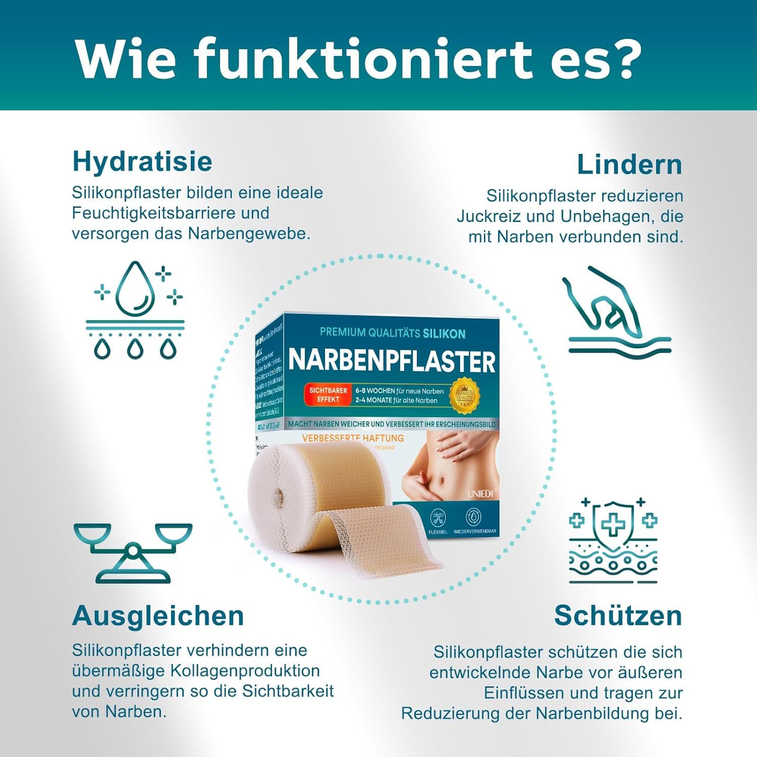 UNIEDI Narbenpflaster V2601-0007