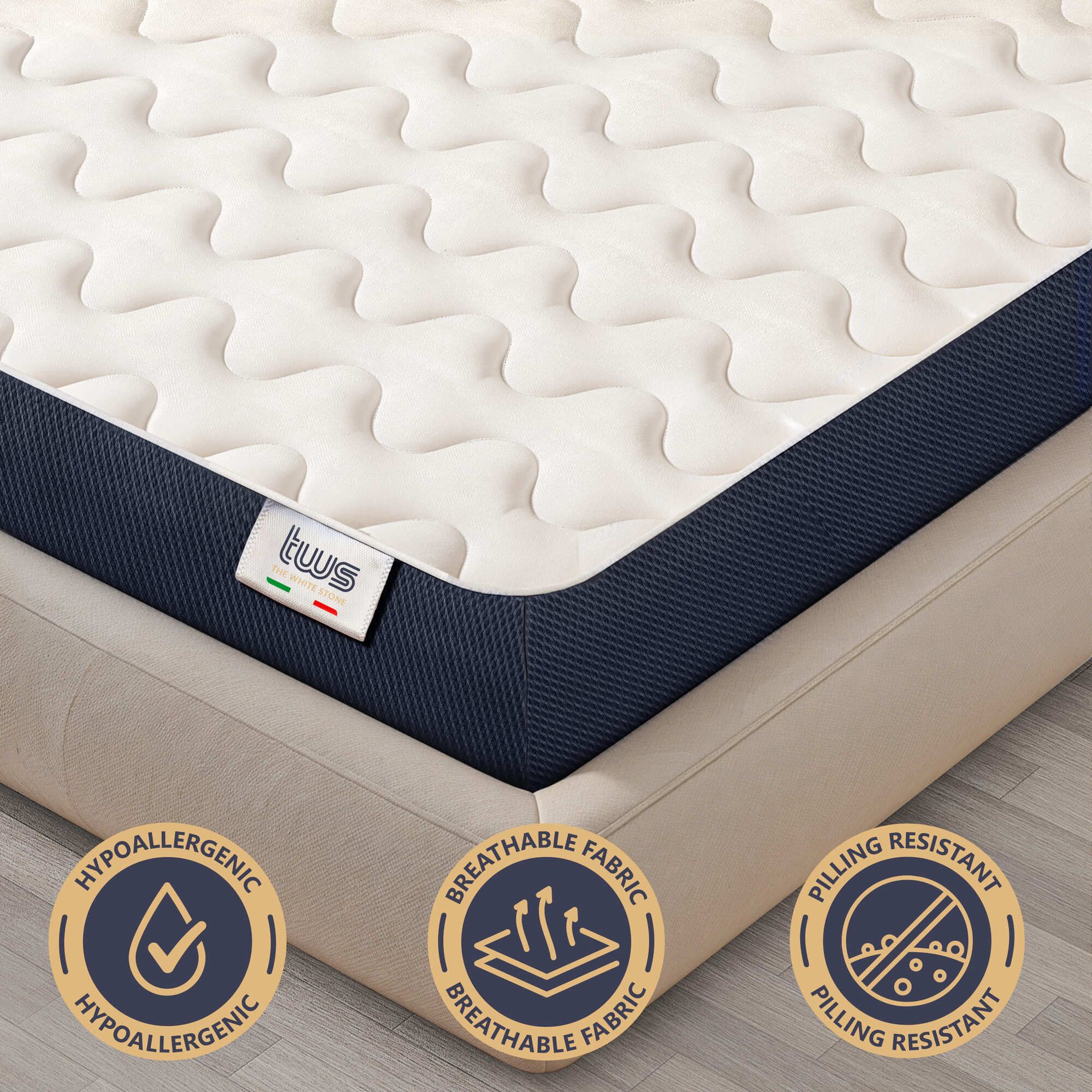 The White Stone Matratze 120x190 cm aus hypoallergenem Waterfoam, 30 cm