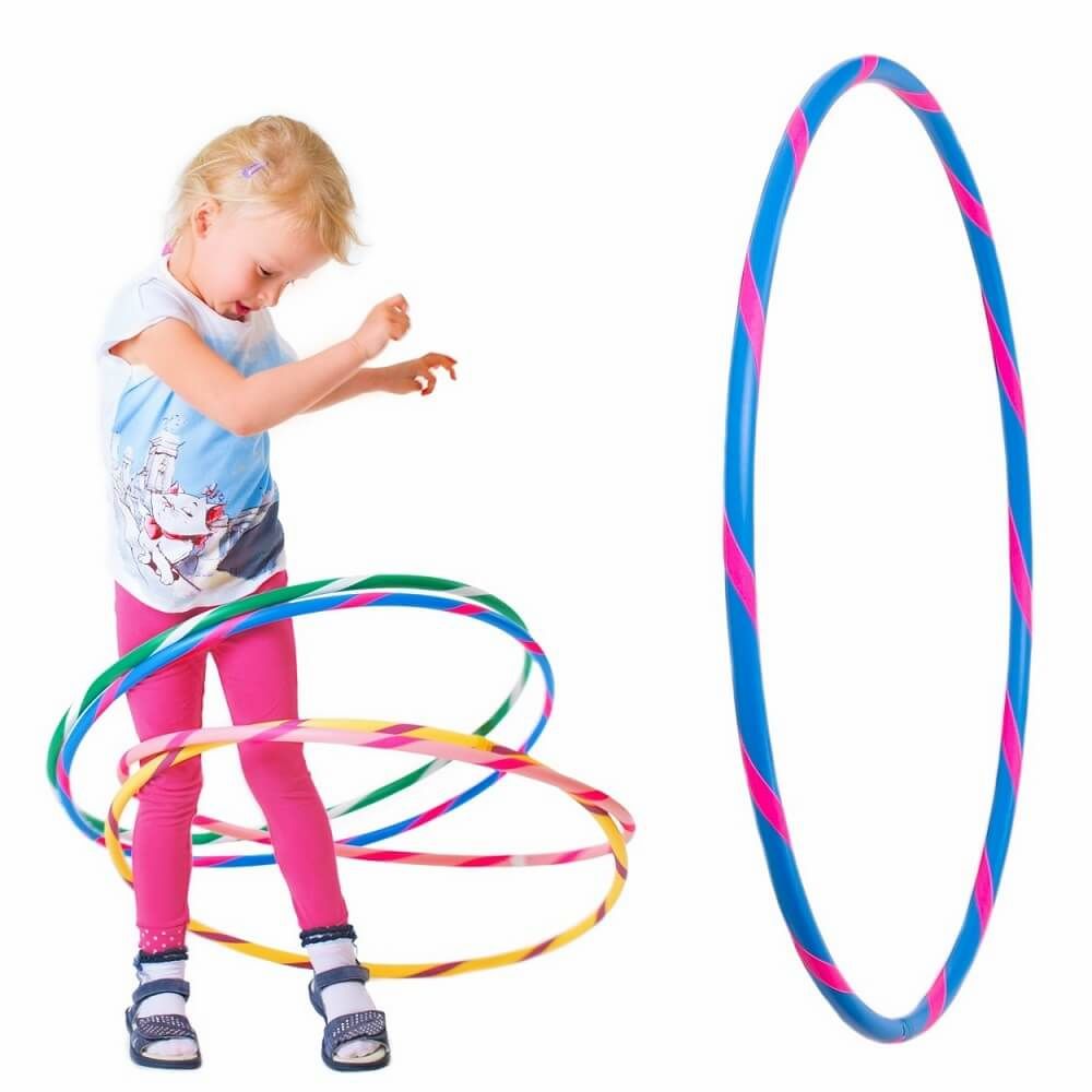 Hoopomania Kinder-Hula-Hoop mit Grip-Tape | Ø 60 cm | Blau-Pink