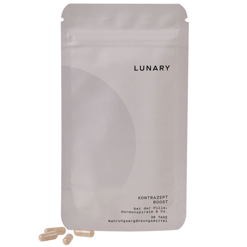 LUNARY Kontrazept Boost - bei hormoneller Verhütung, mit Vitamin B12, Vitamin E, Folsäure