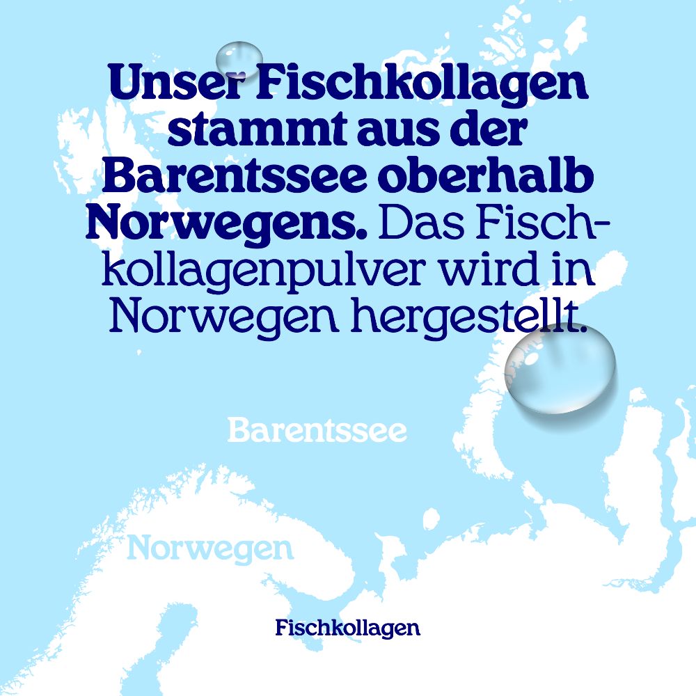 Arctic Blue Kollagenpulver lässt sich leicht in Joghurt oder Smoothie einrühren.