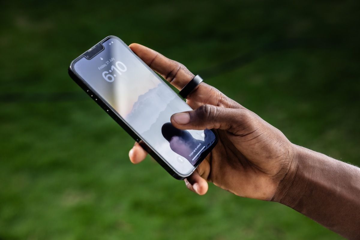 Ultrahuman AIR Smart Ring, Raw Titanium- Größe 7