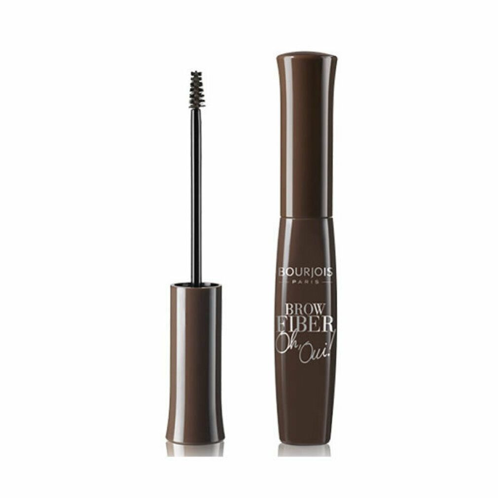 Brauenmascara mit Bürste. Dunkelbraune Tube mit Schriftzug "BROW FIBER Oh Oui!". Bürste separat.