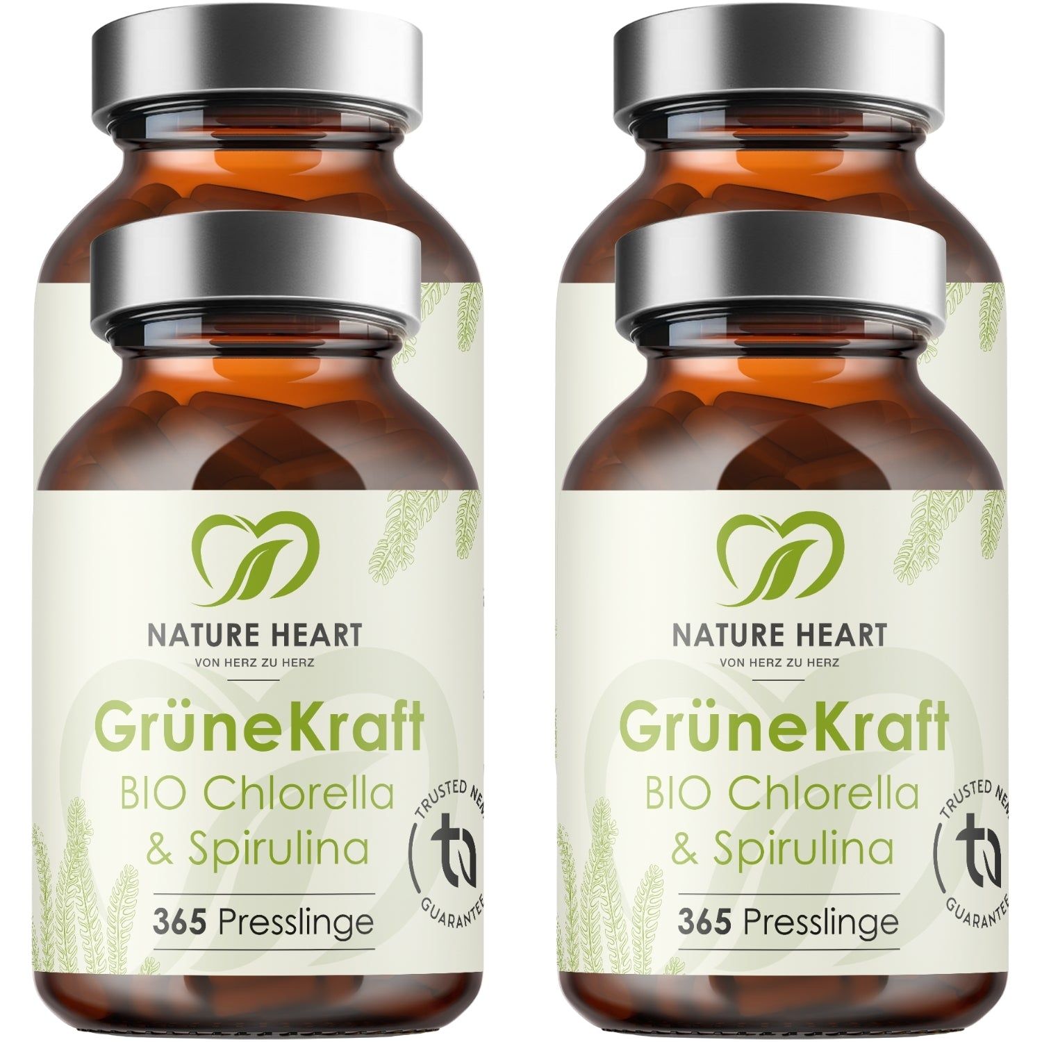 Nature Heart Grüne Kraft - Bio Chlorella & Spirulina