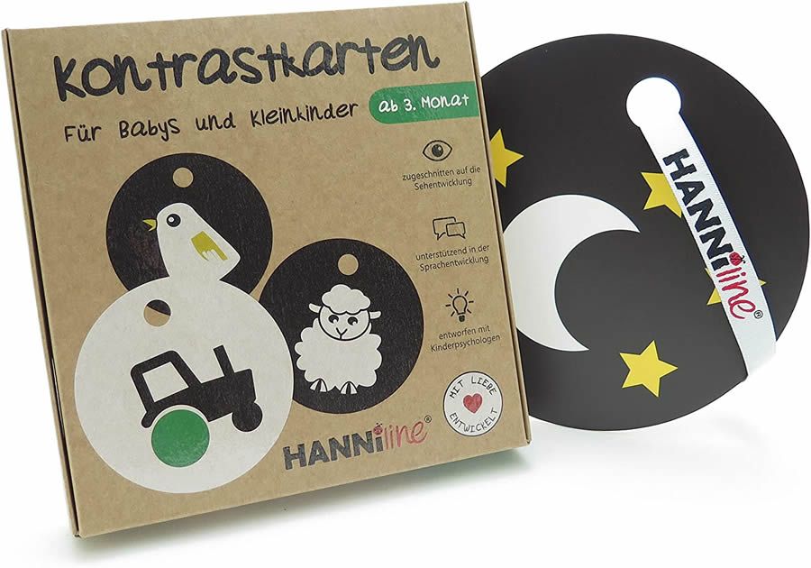 Kontrastkarten für Babys & Kleinkinder ab 3. Monat