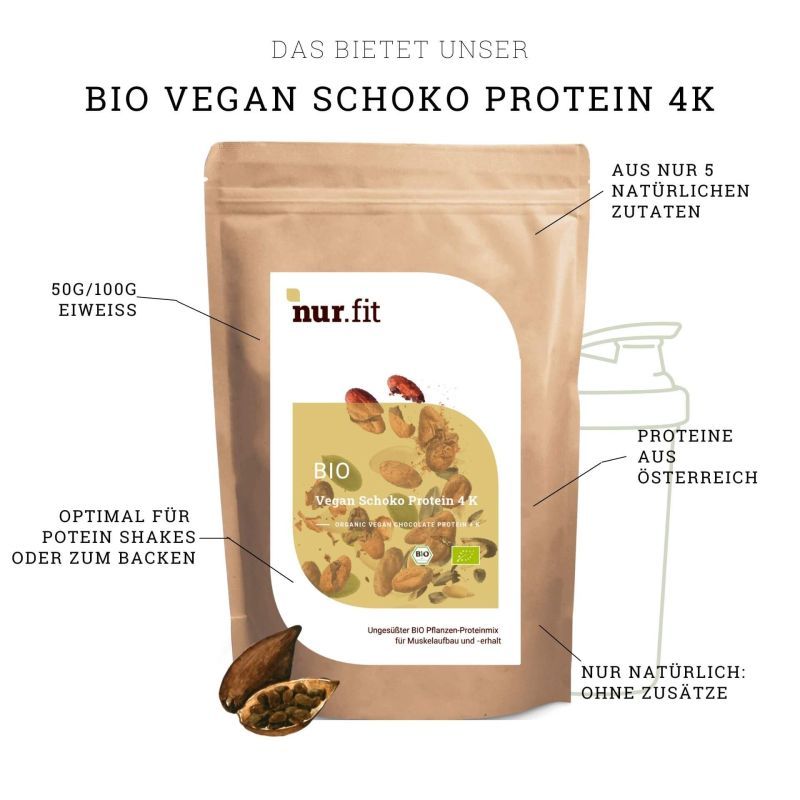 nur.fit BIO Vegan Schoko Protein