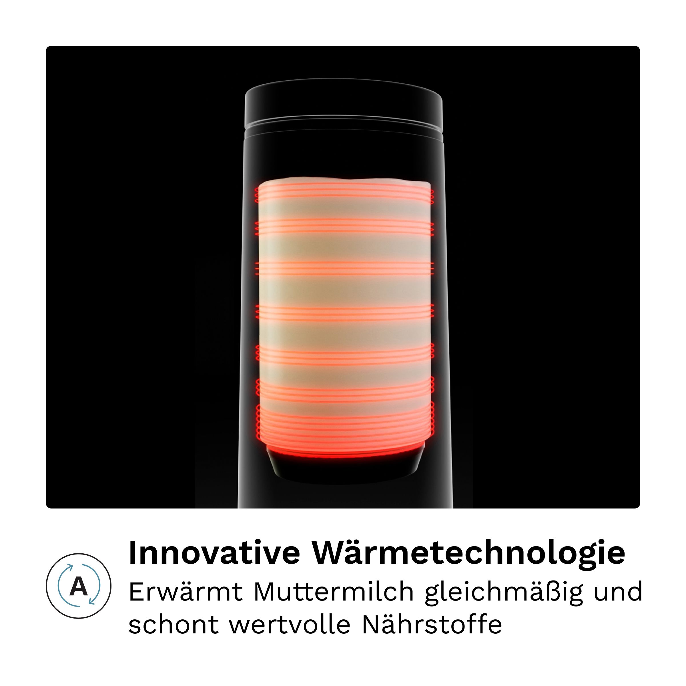 Vergleichstabelle zeigt Vorteile des Baby Brezza Wärmers gegenüber anderen Modellen.