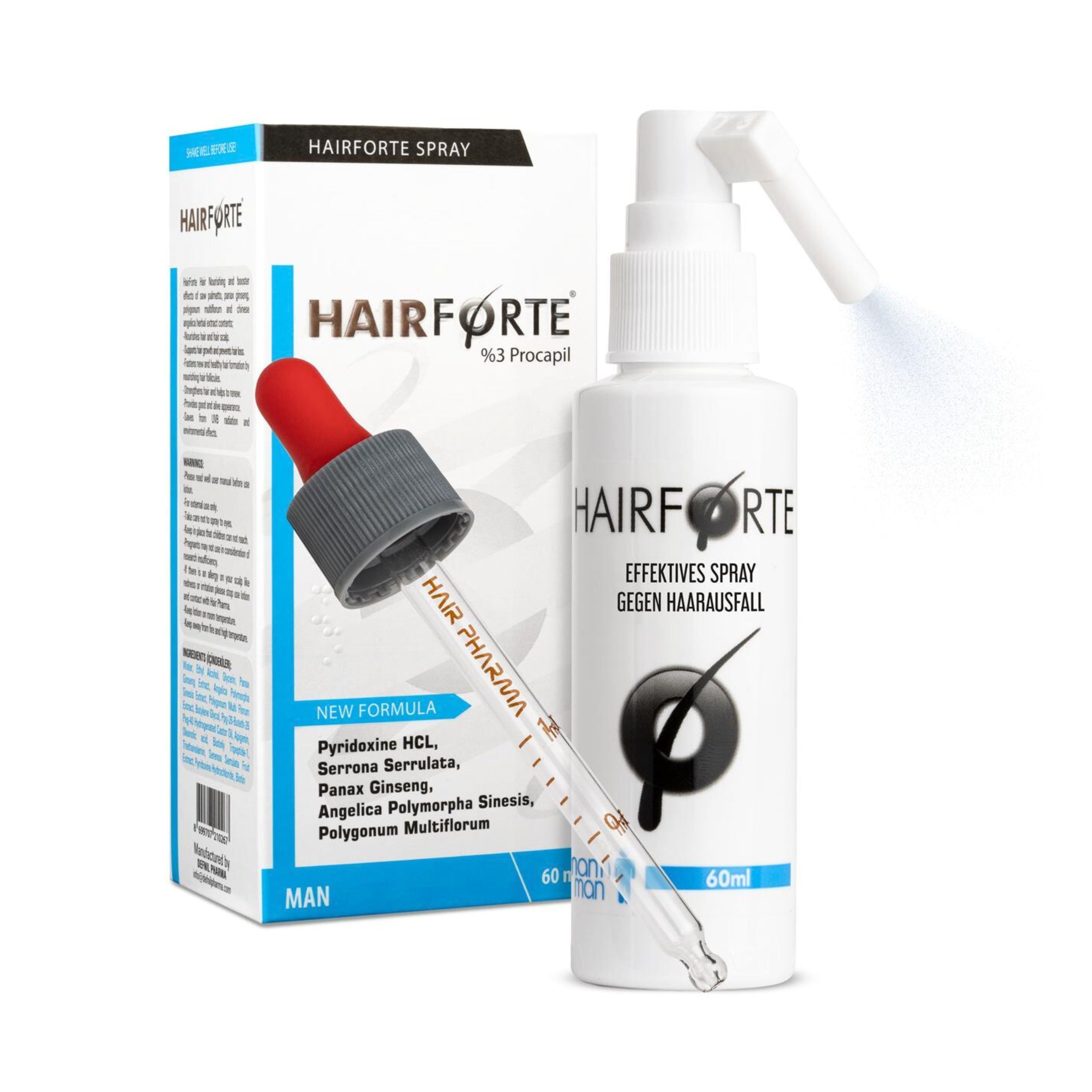 Hairforte Spray 3% Procapil gegen Haarverlust DHT Blocker