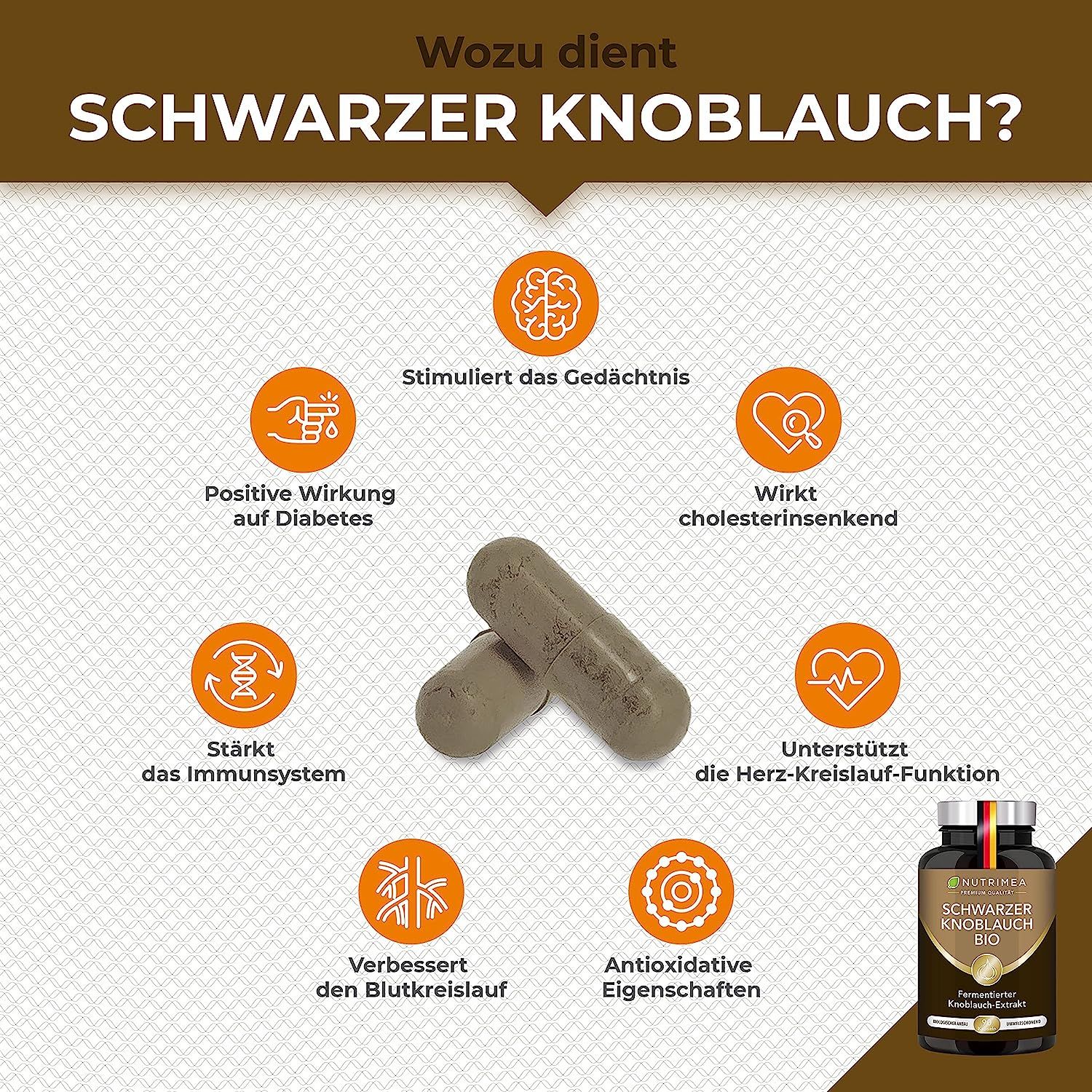 Nutrimea Schwarzer Knoblauch BIO | Knoblauchextrakt