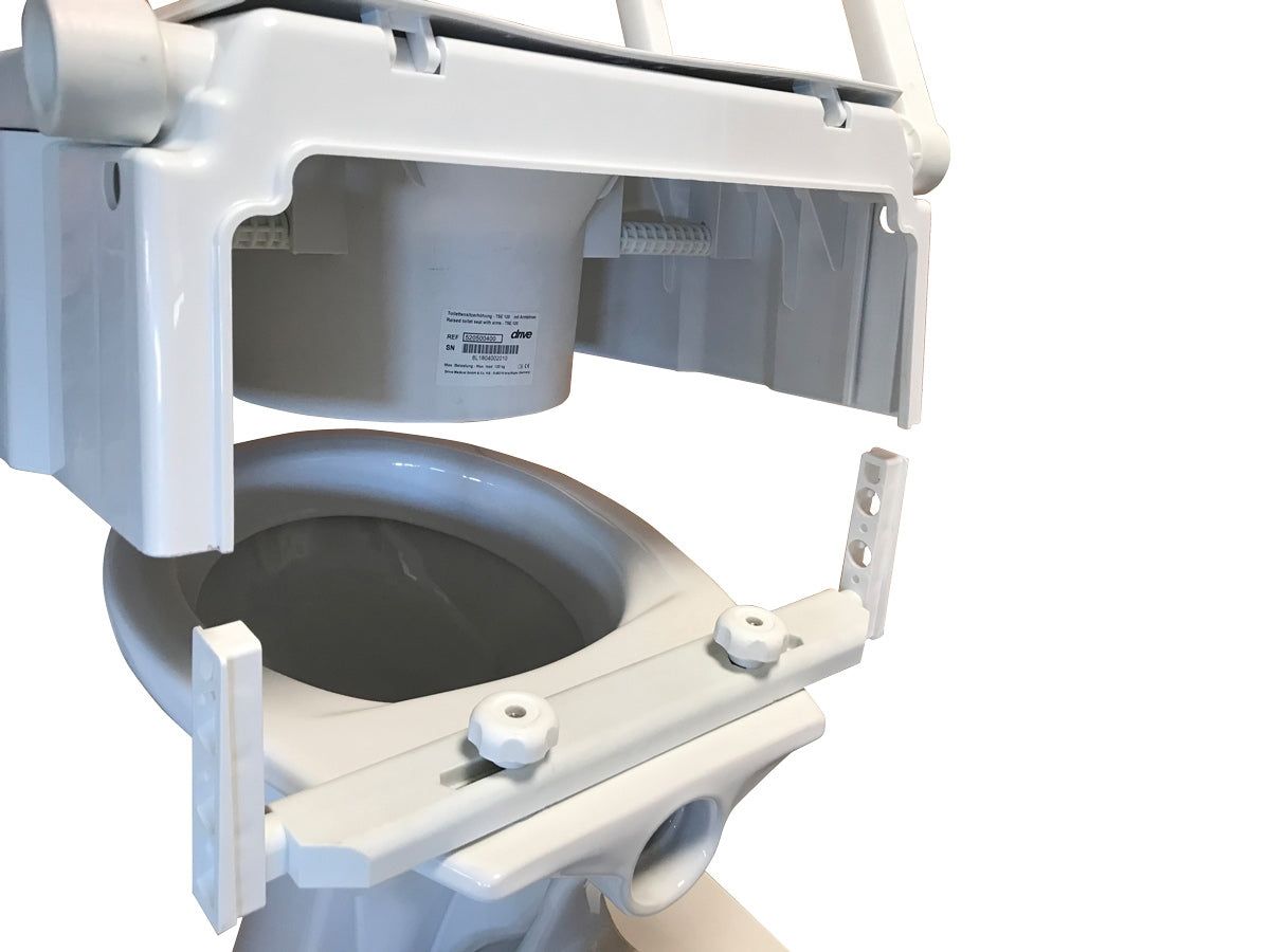 Drive TSE 120 PLUS Toilettensitzerhöhung mit Armlehnen - werkzeuglose Montage