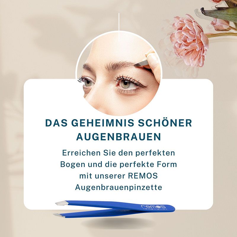 REMOS Augenbrauenpinzette schräg, dunkelblau