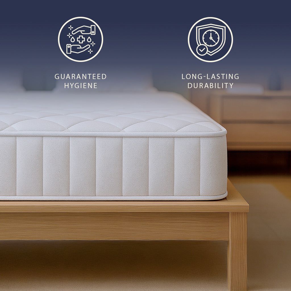 The White Stone Matratze Feuerhemmend 180x200 aus Memory Foam Höhe 20 cm | Orthopädisch