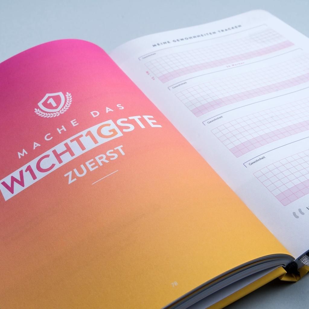 DRANBLEIBEN Erfolgsjournal, Sunny Pink