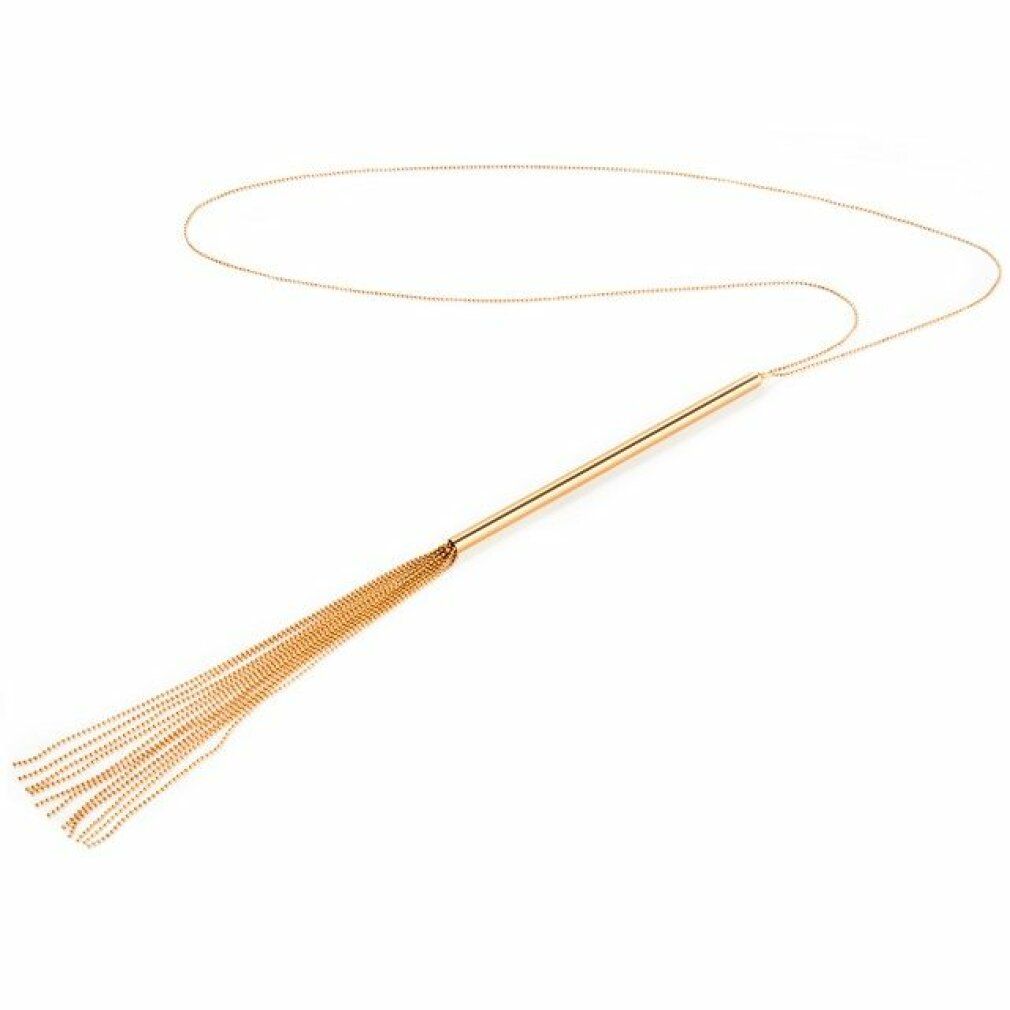 Magnifique whip metallic chain whip necklace